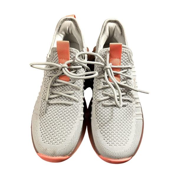 Geers Shoes - Geers by Dream Seek Women's Mesh Gray/Pink Athletic Slip-on Sneaker-7